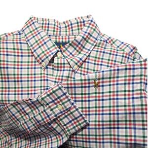 Ralph Lauren Mens XLT Long Sleeve Button Down Shirt Multicolor Plaid Cotton